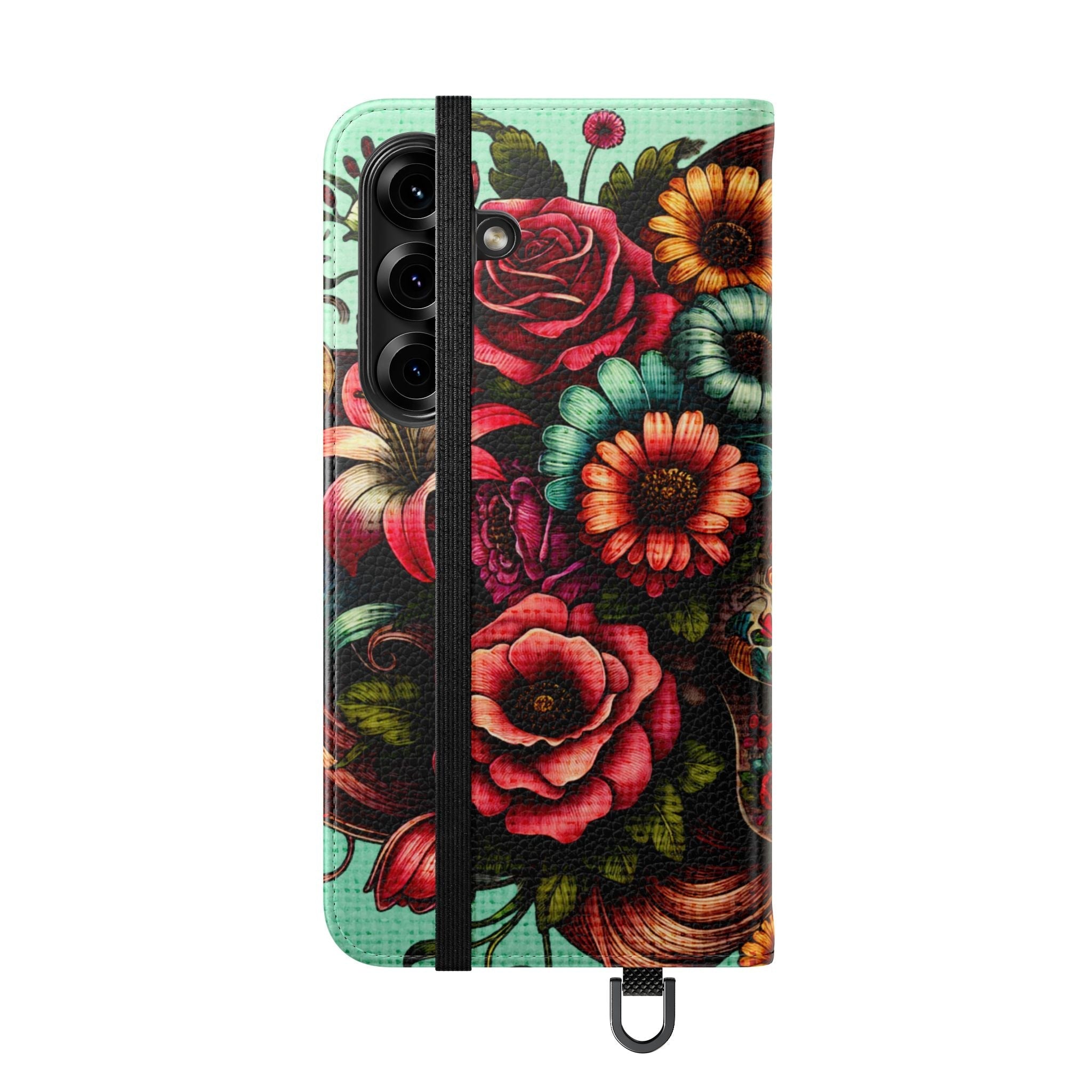 Sugar Skull Flip Wallet Phone Case