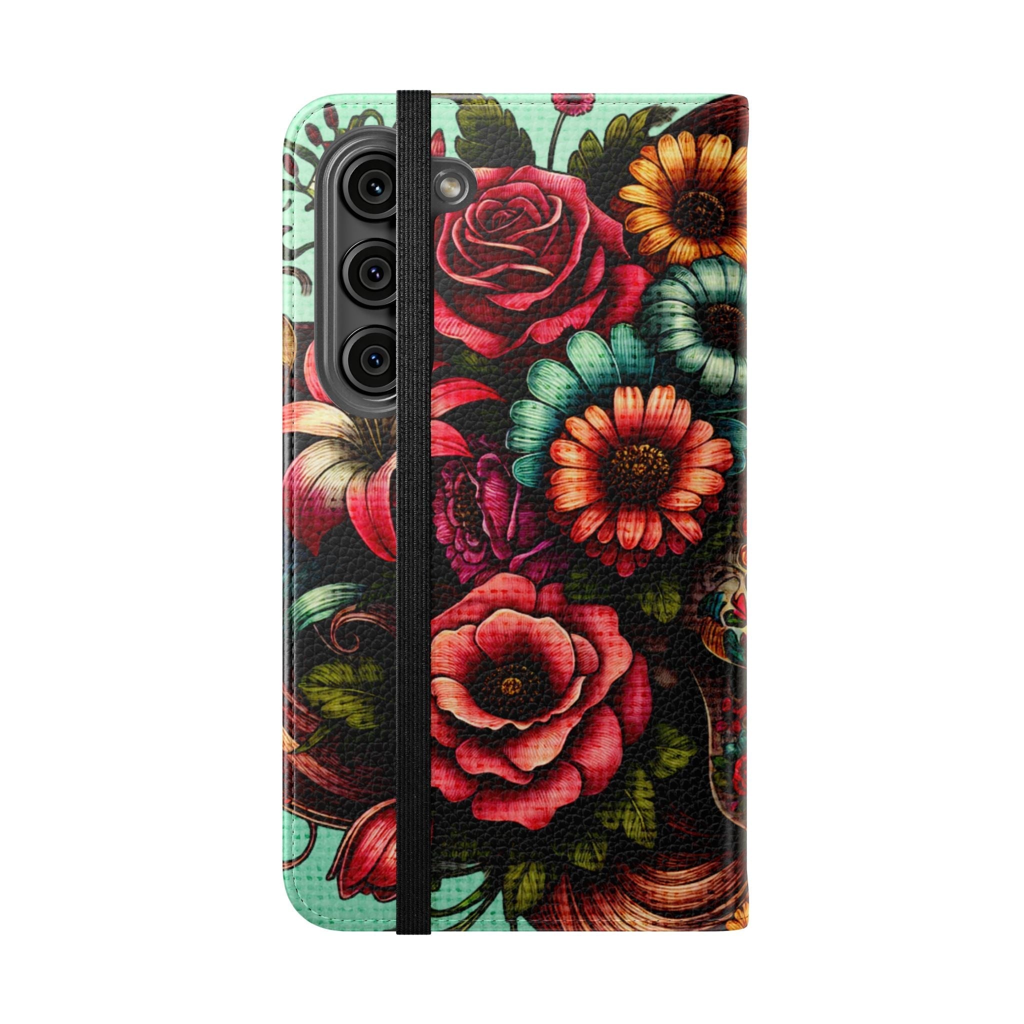 Sugar Skull Flip Wallet Phone Case