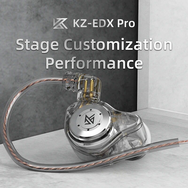 KZ EDX PRO In Ear Earphones Dynamic Earphones HIFI Music Sport Earbuds Sport Noise Cancelling Headset KZ EDX PRO DQ6 ZS10PRO MT1