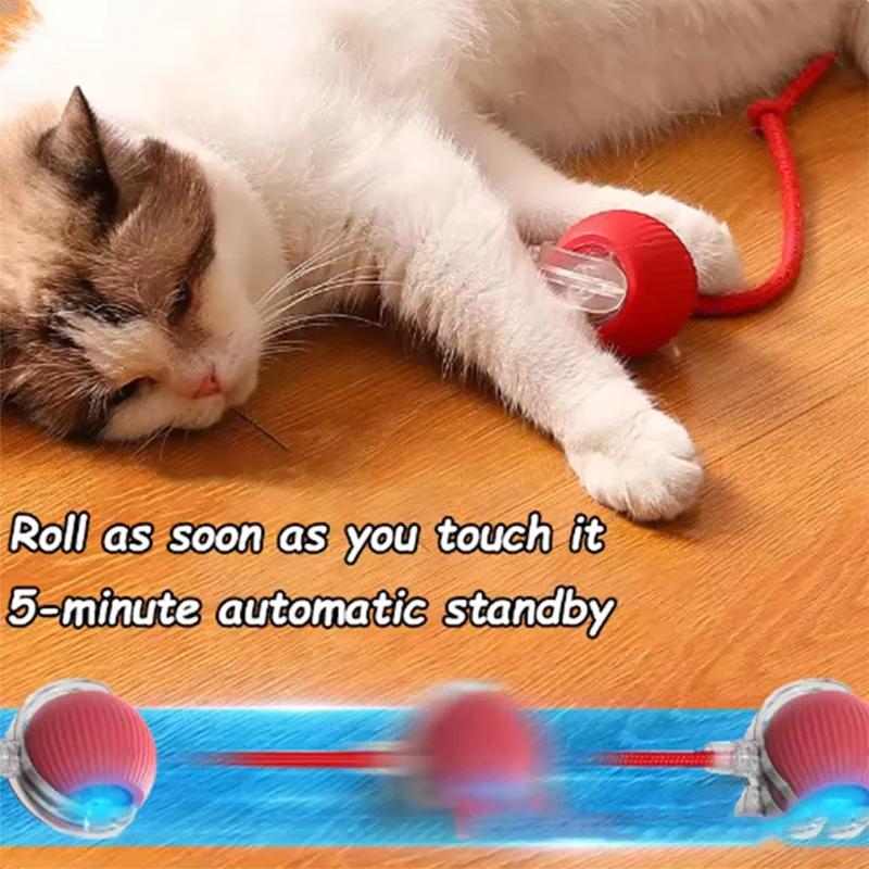 Hot Intelligent Interactive Cat Ball - Long-Lasting, Easy-to-Clean Smart Toy with Obstacle Avoidance