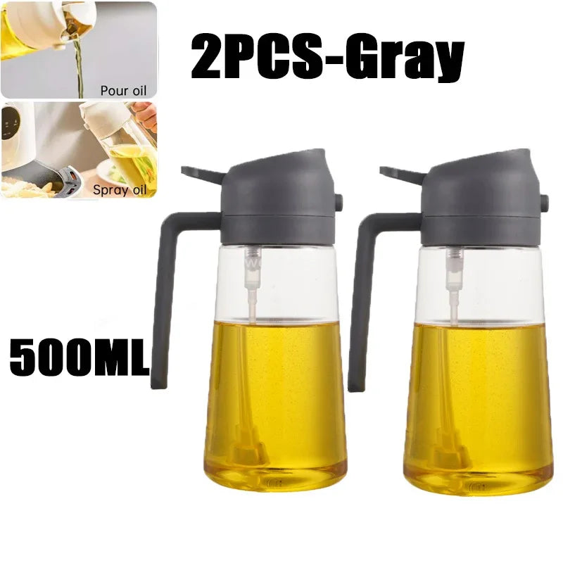 2in1 Kitchen Spray Oil Dispenser Oil Sprayer Polisher Or Only Spray for Air Fryer Salad Grilling Roasting Cooking Kitchen Acce