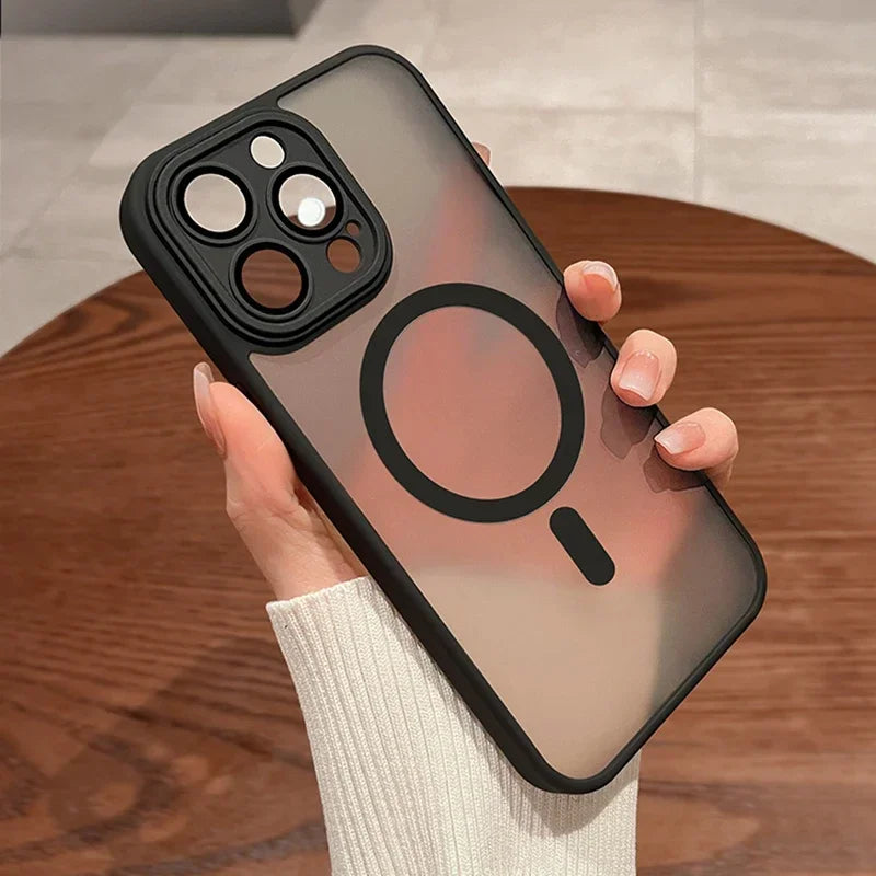 MagSafe Magnetic iPhone Case – Wireless Charging Matte Shockproof Cover