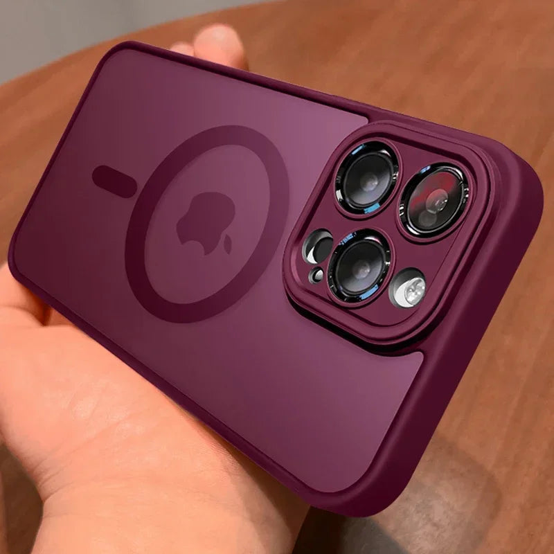 MagSafe Magnetic iPhone Case – Wireless Charging Matte Shockproof Cover