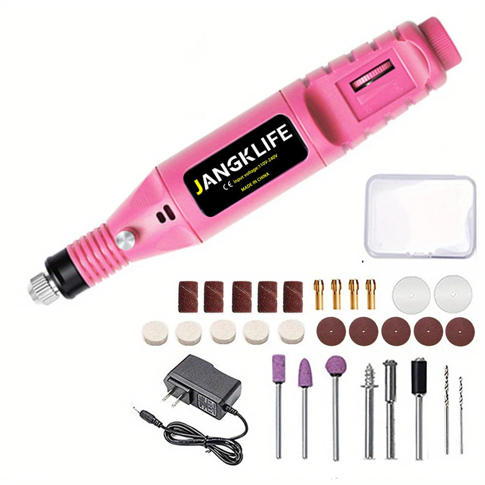JANGKLIFE 9V Mini  Drill Electric Carving Pen Variable Speed   Drill Rotary Tools Kit Engraver Pen for Grinding Polishing