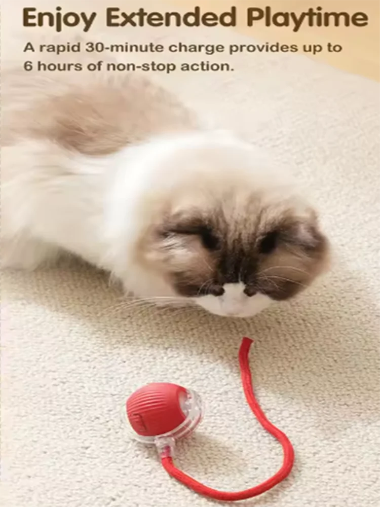 Hot Intelligent Interactive Cat Ball - Long-Lasting, Easy-to-Clean Smart Toy with Obstacle Avoidance