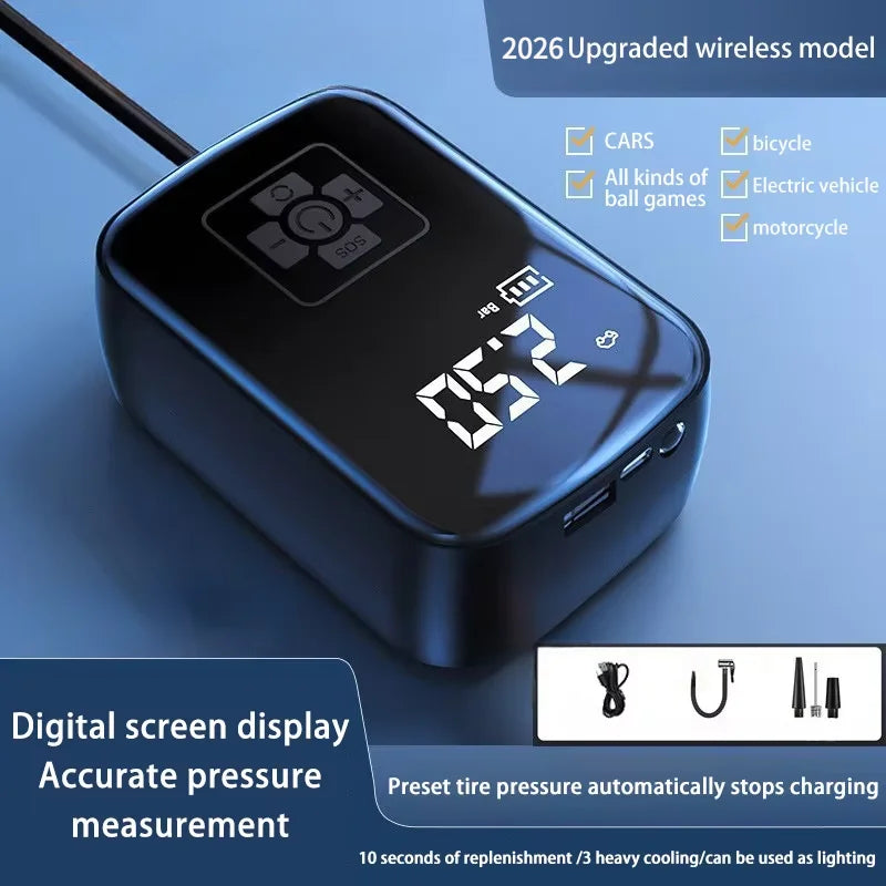 New 1pc Wireless Car Air Compressor Air Pump Electric Tire Inflator Pump for Motorcycle Bicycle Boat AUTO Tyre Balls Inflatable