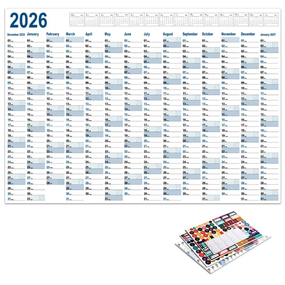 FocusFlow™ 2026 Year-at-a-Glance Planner 🖊️📅