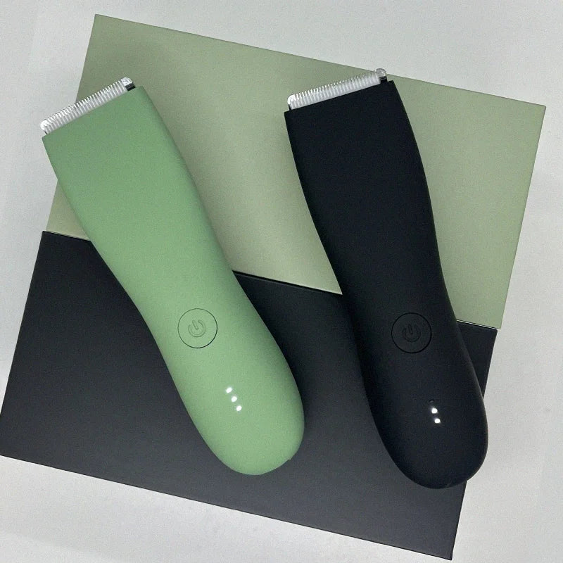 Balls Trimmer Men, Pubic & Body Hair Trimmer Groin Men, IPX7 Waterproof Electric Body Groomer with Replaceable Ceramic Blade