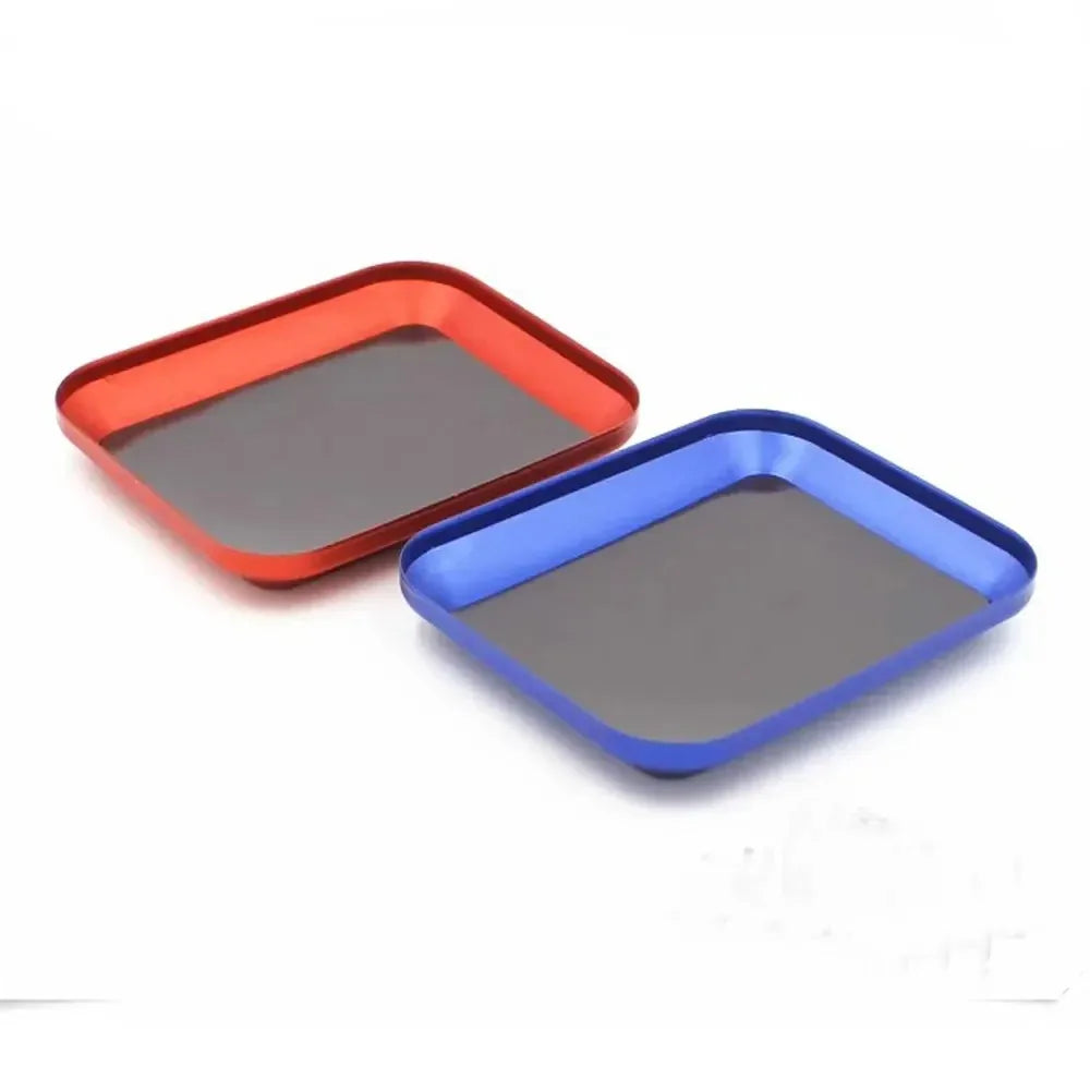1PCS Aluminum Alloy RC Repair Tool with Magnetic Pad Screw Tray Plate Storage Box for Airplane Car Boat Model