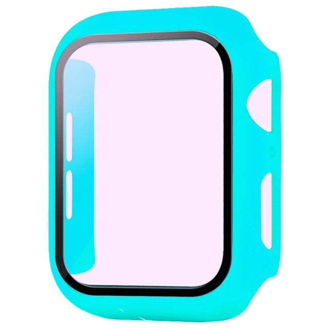 Glass+Cover For Apple Watch case 8 7 6 SE 5 9 iWatch Accessorie Screen Protector Apple watch serie 44mm 40mm 41mm 45mm 42mm 38mm