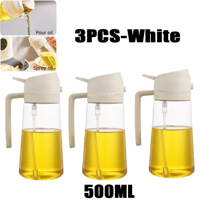 2in1 Kitchen Spray Oil Dispenser Oil Sprayer Polisher Or Only Spray for Air Fryer Salad Grilling Roasting Cooking Kitchen Acce