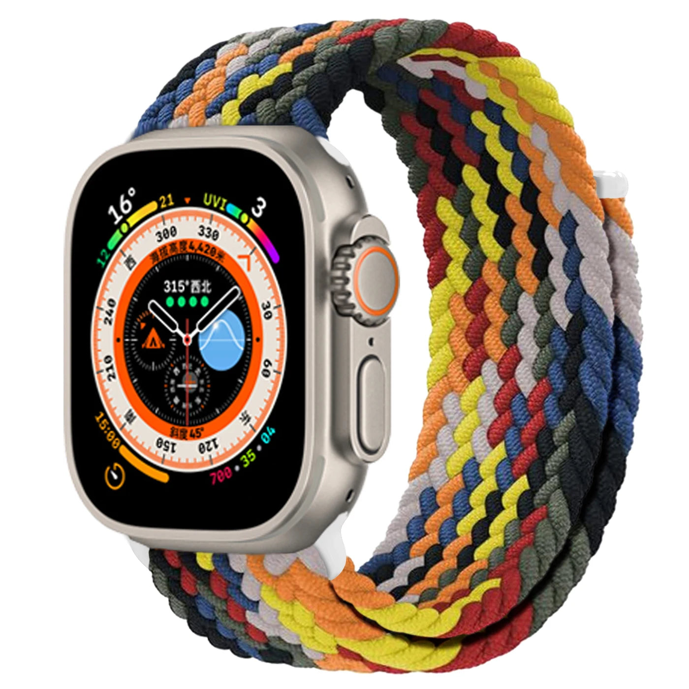 Braided Solo Loop For Apple watch Band 45mm 44mm 46mm 42mm 40mm 49mm 41mm Elastic bracelet iWatch series 10 9 8 se Ultra 2 Strap