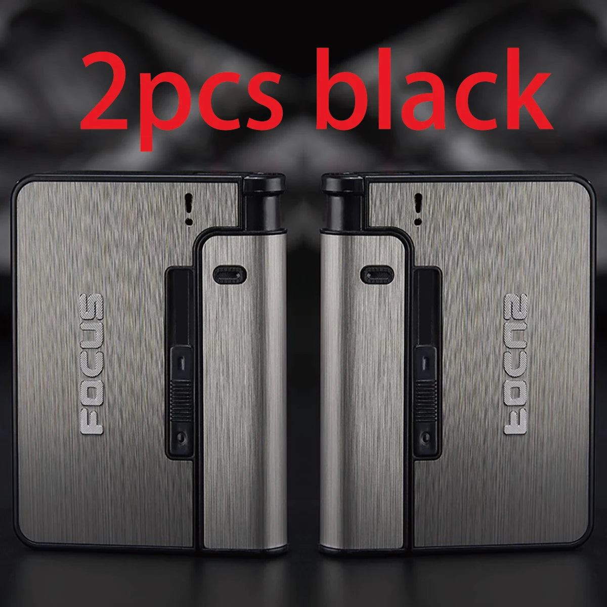 Portable Automatic Cigarette Case Metal Cigarette Holder Box for 8pcs King Size Cigarette,Lighter Not Included,Gift for Men Dad