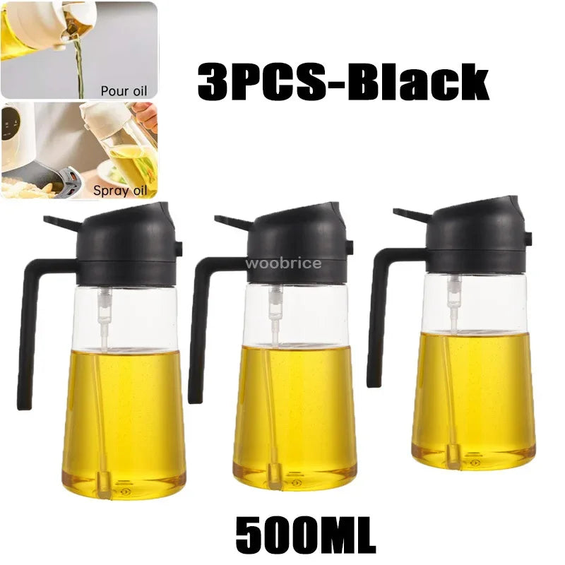 2in1 Kitchen Spray Oil Dispenser Oil Sprayer Polisher Or Only Spray for Air Fryer Salad Grilling Roasting Cooking Kitchen Acce