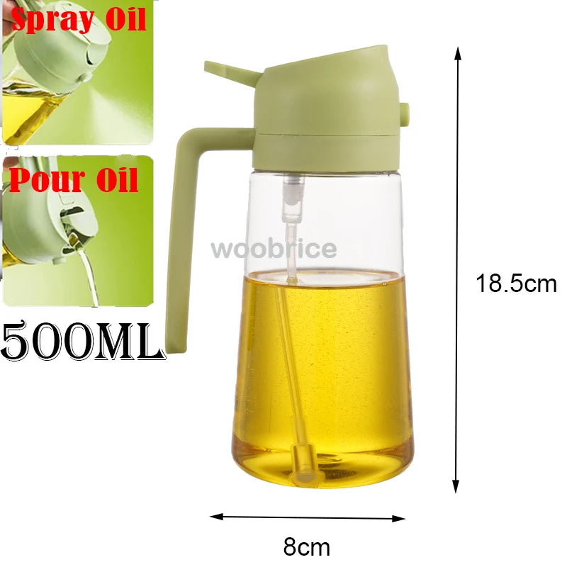 2in1 Kitchen Spray Oil Dispenser Oil Sprayer Polisher Or Only Spray for Air Fryer Salad Grilling Roasting Cooking Kitchen Acce
