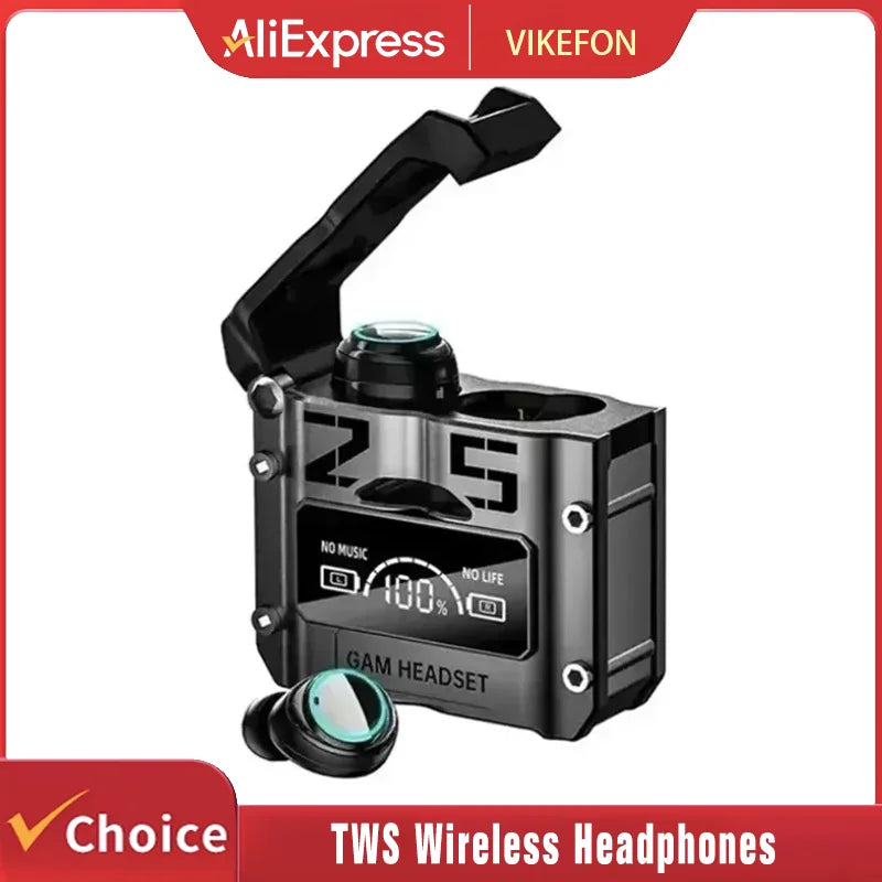 Wireless Noise Reduction HQ High Quality TWS Earphone M25 In-ear Type-C LED Display Recharge Earphone Headphone