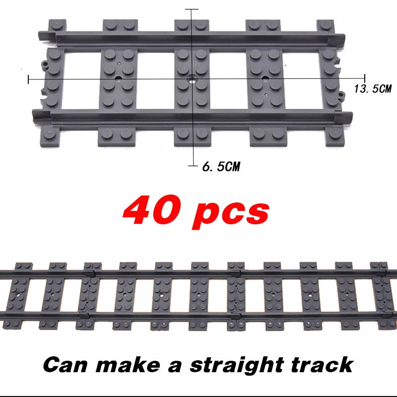 NEW City Trains Flexible Tracks Soft Straight Curved Rails Switch Building Block Creative Models Railways Toys For Kids Gifts