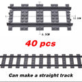 NEW City Trains Flexible Tracks Soft Straight Curved Rails Switch Building Block Creative Models Railways Toys For Kids Gifts