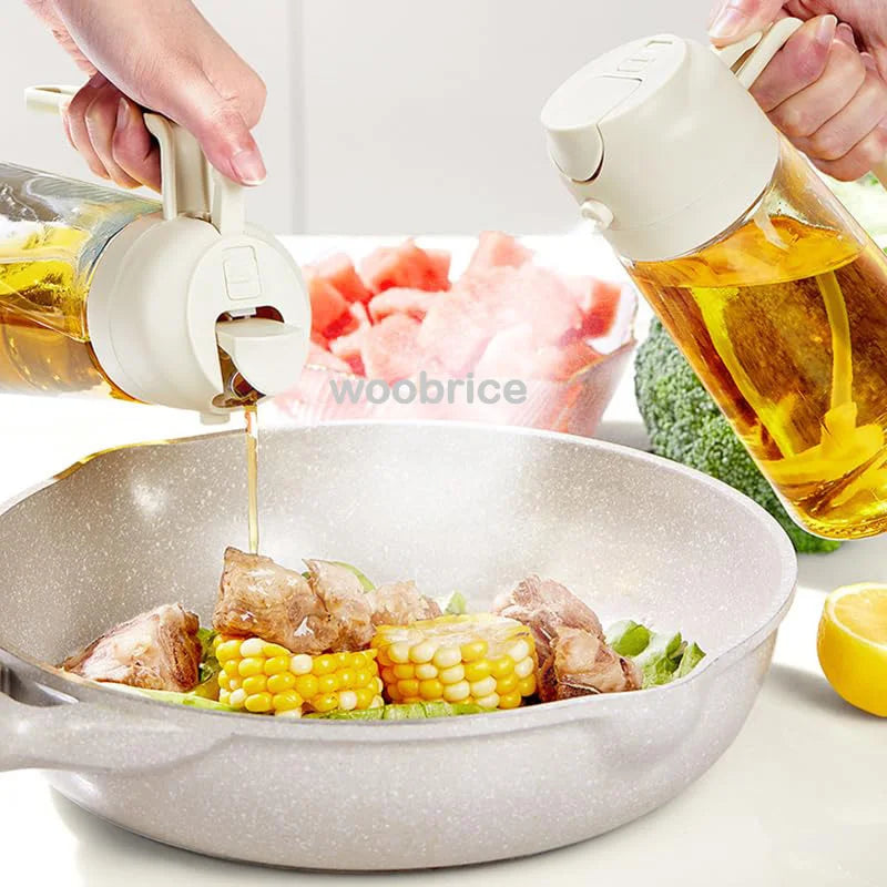 2in1 Kitchen Spray Oil Dispenser Oil Sprayer Polisher Or Only Spray for Air Fryer Salad Grilling Roasting Cooking Kitchen Acce