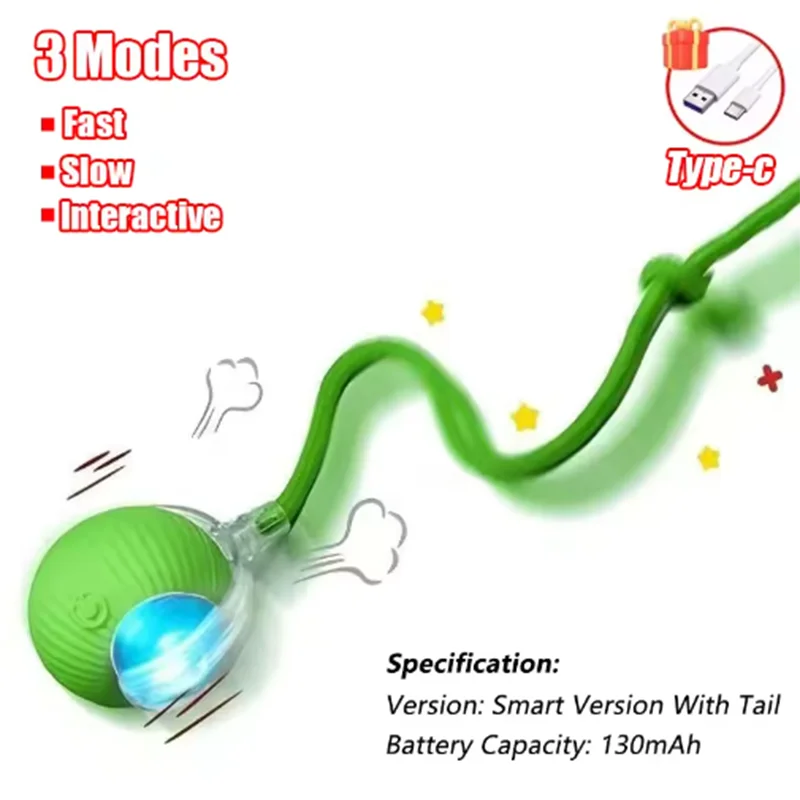 Hot Intelligent Interactive Cat Ball - Long-Lasting, Easy-to-Clean Smart Toy with Obstacle Avoidance