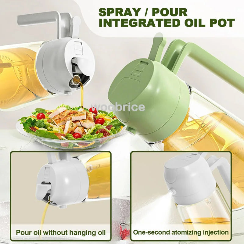 2in1 Kitchen Spray Oil Dispenser Oil Sprayer Polisher Or Only Spray for Air Fryer Salad Grilling Roasting Cooking Kitchen Acce