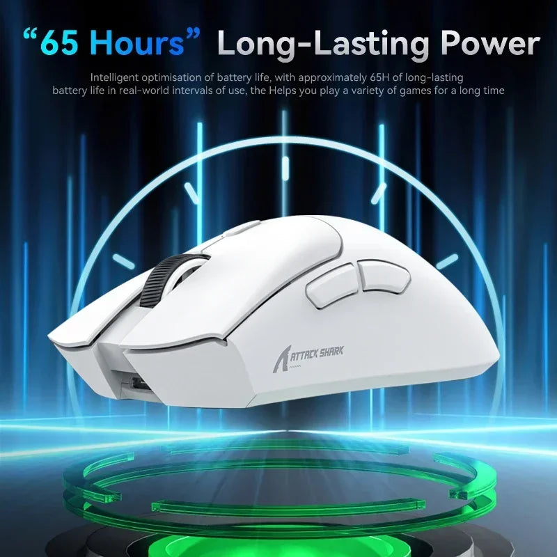 Attack Shark 18000DPI Wireless Mouse, 1000Hz,PAW3311,Bluetooth Tri-mode Connection, R1 Macro Gaming Mouse