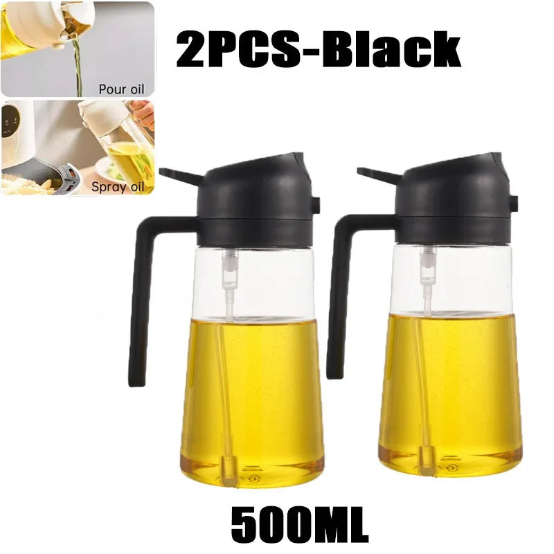 2in1 Kitchen Spray Oil Dispenser Oil Sprayer Polisher Or Only Spray for Air Fryer Salad Grilling Roasting Cooking Kitchen Acce