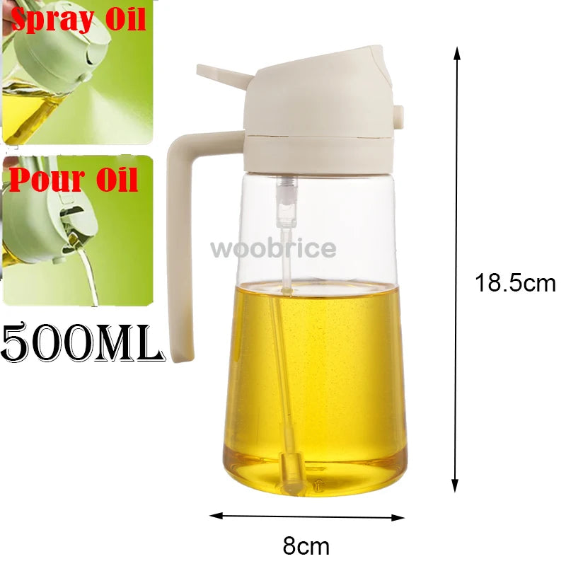 2in1 Kitchen Spray Oil Dispenser Oil Sprayer Polisher Or Only Spray for Air Fryer Salad Grilling Roasting Cooking Kitchen Acce