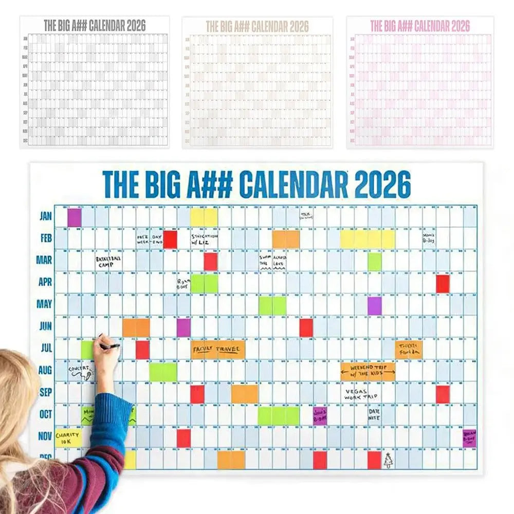 FocusFlow™ 2026 Year-at-a-Glance Planner 🖊️📅