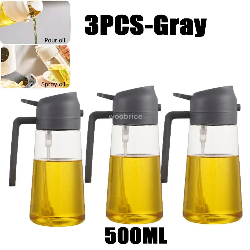 2in1 Kitchen Spray Oil Dispenser Oil Sprayer Polisher Or Only Spray for Air Fryer Salad Grilling Roasting Cooking Kitchen Acce