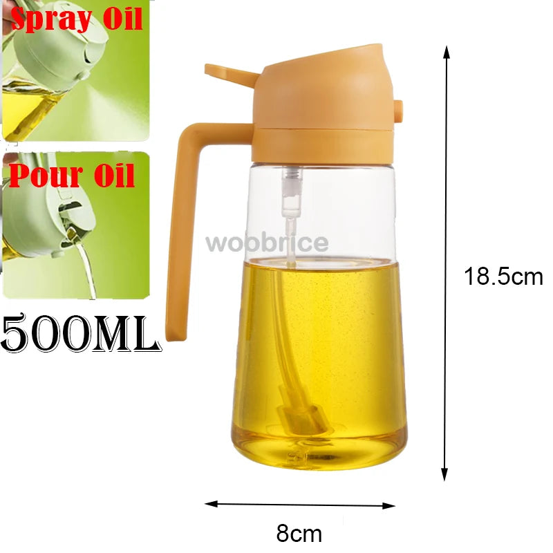 2in1 Kitchen Spray Oil Dispenser Oil Sprayer Polisher Or Only Spray for Air Fryer Salad Grilling Roasting Cooking Kitchen Acce