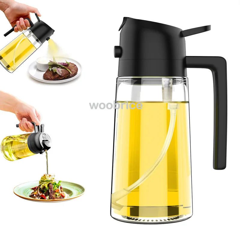 2in1 Kitchen Spray Oil Dispenser Oil Sprayer Polisher Or Only Spray for Air Fryer Salad Grilling Roasting Cooking Kitchen Acce